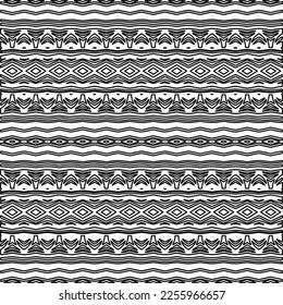 Stylish texture with figures from lines.
Abstract geometric black and white pattern for web page, textures, card, poster, fabric, textile. Monochrome graphic repeating design. 