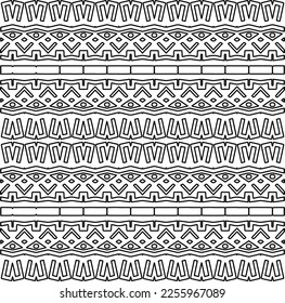 Stylish texture with figures from lines.
Abstract geometric black and white pattern for web page, textures, card, poster, fabric, textile. Monochrome graphic repeating design. 