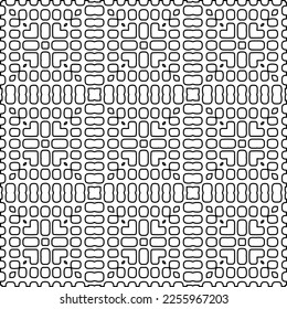 Textura elegante con figuras de líneas.
Resumen de patrones geométricos en blanco y negro para página web, texturas, tarjeta, afiche, tela, textil. Diseño repetitivo gráfico monocromo. 