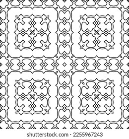 Textura elegante con figuras de líneas.
Resumen de patrones geométricos en blanco y negro para página web, texturas, tarjeta, afiche, tela, textil. Diseño repetitivo gráfico monocromo. 