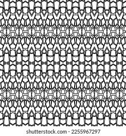 Textura elegante con figuras de líneas.
Resumen de patrones geométricos en blanco y negro para página web, texturas, tarjeta, afiche, tela, textil. Diseño repetitivo gráfico monocromo. 