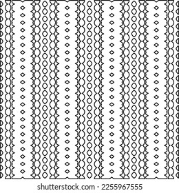 Textura elegante con figuras de líneas.
Resumen de patrones geométricos en blanco y negro para página web, texturas, tarjeta, afiche, tela, textil. Diseño repetitivo gráfico monocromo. 