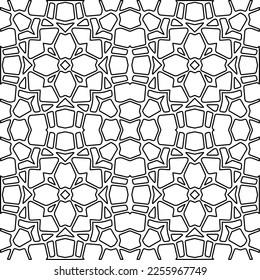 Textura elegante con figuras de líneas.
Resumen de patrones geométricos en blanco y negro para página web, texturas, tarjeta, afiche, tela, textil. Diseño repetitivo gráfico monocromo. 