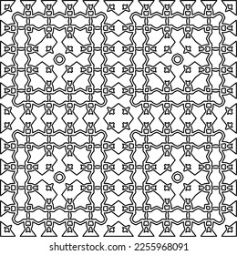 Textura elegante con figuras de líneas.
Resumen de patrones geométricos en blanco y negro para página web, texturas, tarjeta, afiche, tela, textil. Diseño repetitivo gráfico monocromo. 