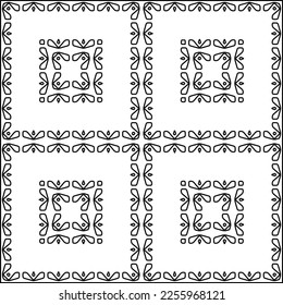 Stylish texture with figures from lines.
Abstract geometric black and white pattern for web page, textures, card, poster, fabric, textile. Monochrome graphic repeating design. 
