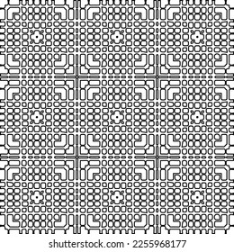 Textura elegante con figuras de líneas.
Resumen de patrones geométricos en blanco y negro para página web, texturas, tarjeta, afiche, tela, textil. Diseño repetitivo gráfico monocromo. 