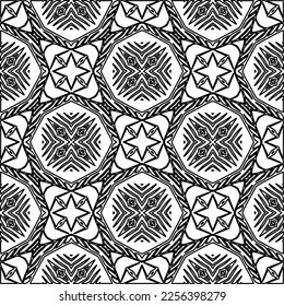 Stylish texture with figures from lines.
Abstract geometric black and white pattern for web page, textures, card, poster, fabric, textile. Monochrome graphic repeating design. 