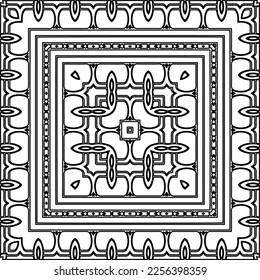 Stylish texture with figures from lines.
Abstract geometric black and white pattern for web page, textures, card, poster, fabric, textile. Monochrome graphic repeating design. 