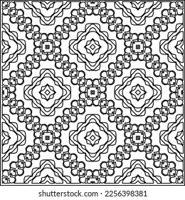 Stylish texture with figures from lines.
Abstract geometric black and white pattern for web page, textures, card, poster, fabric, textile. Monochrome graphic repeating design.