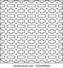 Stylish texture with figures from lines.
Abstract geometric black and white pattern for web page, textures, card, poster, fabric, textile. Monochrome graphic repeating design.