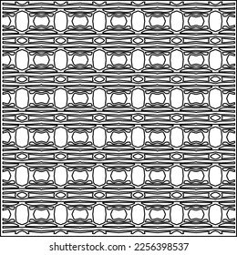 Stylish texture with figures from lines.
Abstract geometric black and white pattern for web page, textures, card, poster, fabric, textile. Monochrome graphic repeating design.