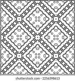 Stylish texture with figures from lines.
Abstract geometric black and white pattern for web page, textures, card, poster, fabric, textile. Monochrome graphic repeating design.