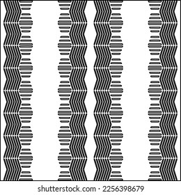 Textura elegante con figuras de líneas.
Resumen de patrones geométricos en blanco y negro para página web, texturas, tarjeta, afiche, tela, textil. Diseño repetitivo gráfico monocromo. 