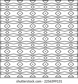 Stylish texture with figures from lines.
Abstract geometric black and white pattern for web page, textures, card, poster, fabric, textile. Monochrome graphic repeating design.