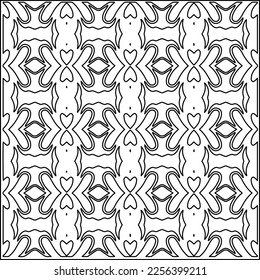 Stylish texture with figures from lines.
Abstract geometric black and white pattern for web page, textures, card, poster, fabric, textile. Monochrome graphic repeating design.