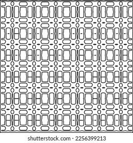 Stylish texture with figures from lines.
Abstract geometric black and white pattern for web page, textures, card, poster, fabric, textile. Monochrome graphic repeating design.