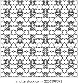 Textura elegante con figuras de líneas.
Resumen de patrones geométricos en blanco y negro para página web, texturas, tarjeta, afiche, tela, textil. Diseño repetitivo gráfico monocromo.