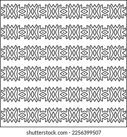 Textura elegante con figuras de líneas.
Resumen de patrones geométricos en blanco y negro para página web, texturas, tarjeta, afiche, tela, textil. Diseño repetitivo gráfico monocromo.