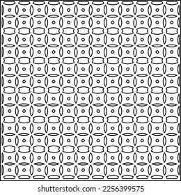 Stylish texture with figures from lines.
Abstract geometric black and white pattern for web page, textures, card, poster, fabric, textile. Monochrome graphic repeating design.