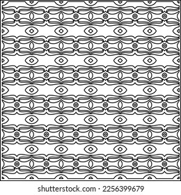 Stylish texture with figures from lines.
Abstract geometric black and white pattern for web page, textures, card, poster, fabric, textile. Monochrome graphic repeating design.