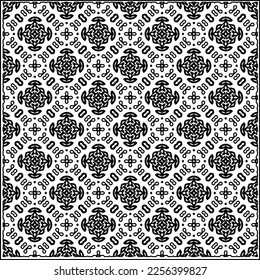 Stylish texture with figures from lines.
Abstract geometric black and white pattern for web page, textures, card, poster, fabric, textile. Monochrome graphic repeating design.
