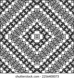 Stylish texture with figures from lines.
Abstract geometric black and white pattern for web page, textures, card, poster, fabric, textile. Monochrome graphic repeating design. 