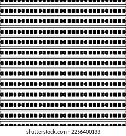 Stylish texture with figures from lines.
Abstract geometric black and white pattern for web page, textures, card, poster, fabric, textile. Monochrome graphic repeating design. 