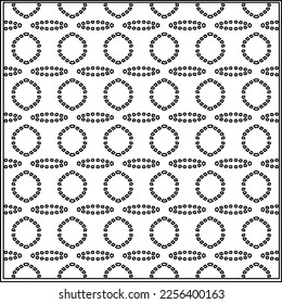 Stilvolle Textur mit Figuren aus Linien.
Abstraktes geometrisches Schwarz-Weiß-Muster für Webseiten, Texturen, Karten, Plakate, Gewebe, Textilien. Monochrome grafische Wiederholungsdesign.