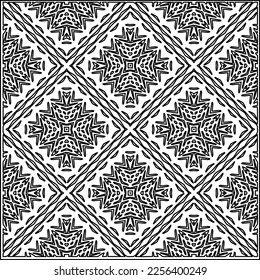 Stylish texture with figures from lines.
Abstract geometric black and white pattern for web page, textures, card, poster, fabric, textile. Monochrome graphic repeating design.