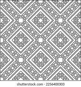 Stylish texture with figures from lines.
Abstract geometric black and white pattern for web page, textures, card, poster, fabric, textile. Monochrome graphic repeating design.