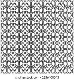 Textura elegante con figuras de líneas.
Resumen de patrones geométricos en blanco y negro para página web, texturas, tarjeta, afiche, tela, textil. Diseño repetitivo gráfico monocromo.