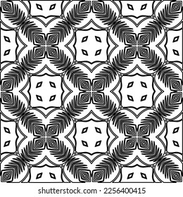 Stylish texture with figures from lines.
Abstract geometric black and white pattern for web page, textures, card, poster, fabric, textile. Monochrome graphic repeating design. 