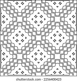 Textura elegante con figuras de líneas.
Resumen de patrones geométricos en blanco y negro para página web, texturas, tarjeta, afiche, tela, textil. Diseño repetitivo gráfico monocromo.