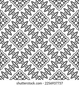 Textura elegante con figuras de líneas.
Resumen de patrones geométricos en blanco y negro para página web, texturas, tarjeta, afiche, tela, textil. Diseño repetitivo gráfico monocromo. 
