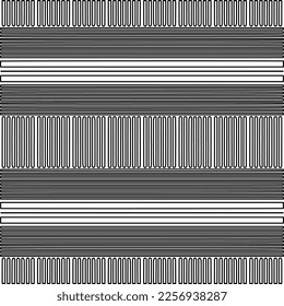 Textura elegante con figuras de líneas.
Resumen de patrones geométricos en blanco y negro para página web, texturas, tarjeta, afiche, tela, textil. Diseño repetitivo gráfico monocromo. 