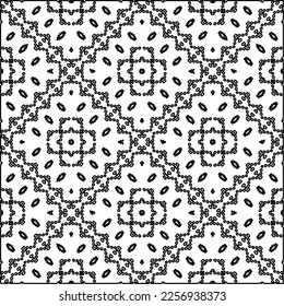 Stylish texture with figures from lines.
Abstract geometric black and white pattern for web page, textures, card, poster, fabric, textile. Monochrome graphic repeating design. 