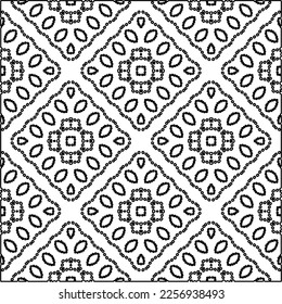 Stylish texture with figures from lines.
Abstract geometric black and white pattern for web page, textures, card, poster, fabric, textile. Monochrome graphic repeating design. 