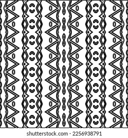 Stylish texture with figures from lines.
Abstract geometric black and white pattern for web page, textures, card, poster, fabric, textile. Monochrome graphic repeating design. 