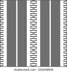 Stylish texture with figures from lines.
Abstract geometric black and white pattern for web page, textures, card, poster, fabric, textile. Monochrome graphic repeating design. 