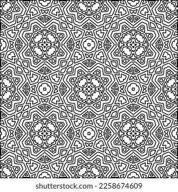 
Textura elegante con figuras de líneas.
Resumen de patrones geométricos en blanco y negro para página web, texturas, tarjeta, afiche, tela, textil. Diseño repetitivo gráfico monocromo. 