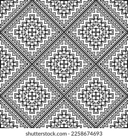
Stylish texture with figures from lines.
Abstract geometric black and white pattern for web page, textures, card, poster, fabric, textile. Monochrome graphic repeating design. 
