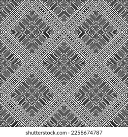 
Stylish texture with figures from lines.
Abstract geometric black and white pattern for web page, textures, card, poster, fabric, textile. Monochrome graphic repeating design. 