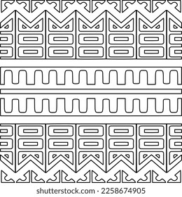Stylish texture with figures from lines.
Abstract geometric black and white pattern for web page, textures, card, poster, fabric, textile. Monochrome graphic repeating design. 