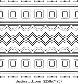 Stylish texture with figures from lines.
Abstract geometric black and white pattern for web page, textures, card, poster, fabric, textile. Monochrome graphic repeating design. 