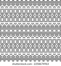 Stylish texture with figures from lines.
Abstract geometric black and white pattern for web page, textures, card, poster, fabric, textile. Monochrome graphic repeating design. 