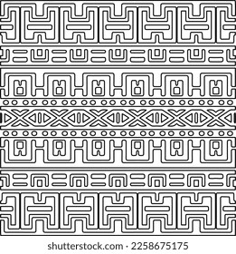 Stylish texture with figures from lines.
Abstract geometric black and white pattern for web page, textures, card, poster, fabric, textile. Monochrome graphic repeating design. 