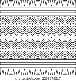 Stylish texture with figures from lines.
Abstract geometric black and white pattern for web page, textures, card, poster, fabric, textile. Monochrome graphic repeating design. 