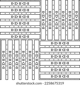 
Stylish texture with figures from lines.
Abstract geometric black and white pattern for web page, textures, card, poster, fabric, textile. Monochrome graphic repeating design. 