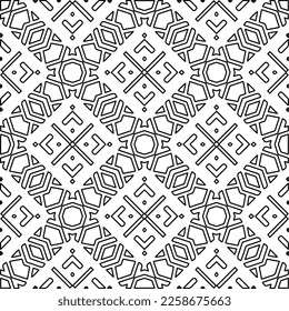 Textura elegante con figuras de líneas.
Resumen de patrones geométricos en blanco y negro para página web, texturas, tarjeta, afiche, tela, textil. Diseño repetitivo gráfico monocromo. 