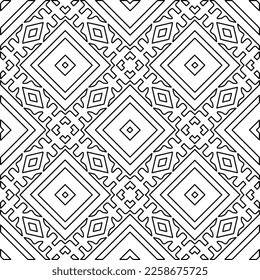 Stylish texture with figures from lines.
Abstract geometric black and white pattern for web page, textures, card, poster, fabric, textile. Monochrome graphic repeating design. 